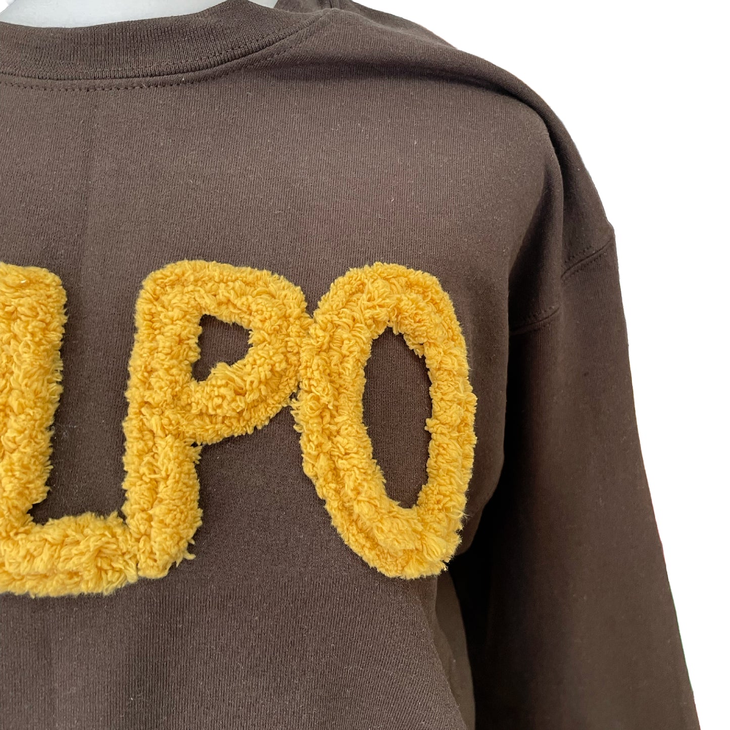 valparaiso football yarn embroidered sweatshirt