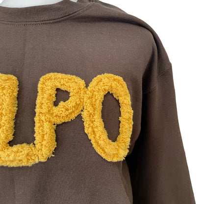 valparaiso football yarn embroidered sweatshirt