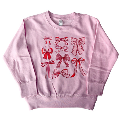 Valentine's Day | Bow Grid Crewneck