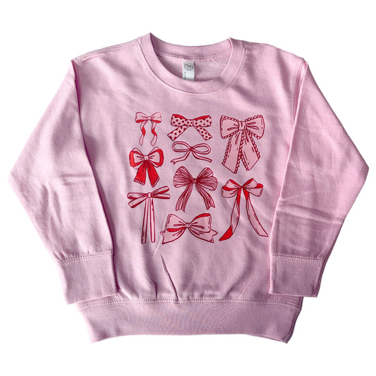 Valentine's Day | Bow Grid Crewneck