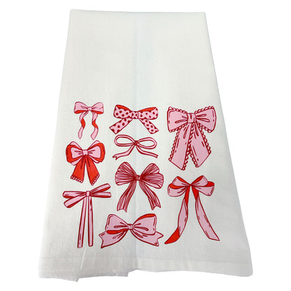 Valentine's Day | Bow Grid Tea Towel