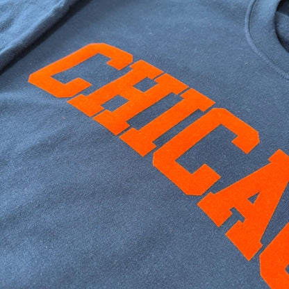 chicago bears soft flock crewneck sweatshirt for playoffs super bowl nfl