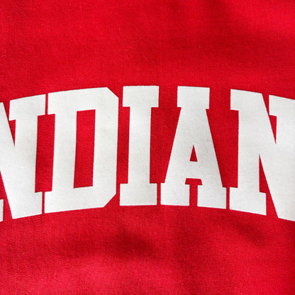 indiana hoosiers football soft flock vintage crewneck sweatshirt