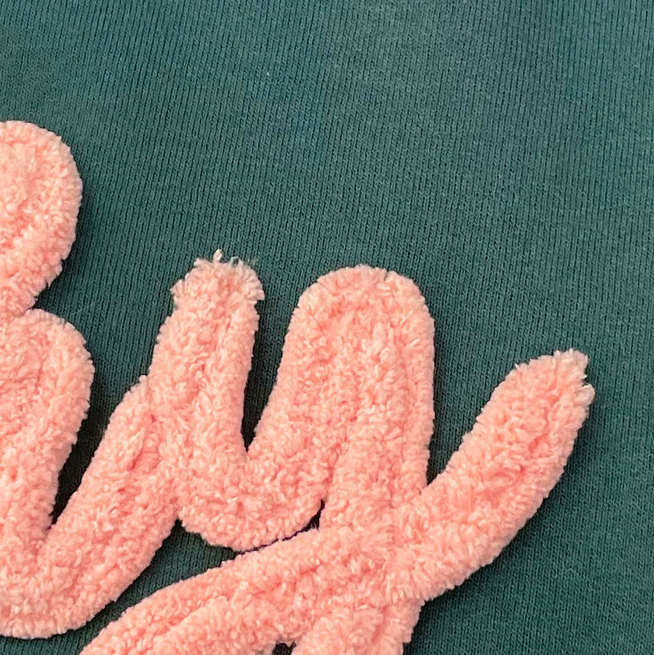 Christmas: Merry Chenillé Crewneck | Embroidered Yarn Sweatshirt