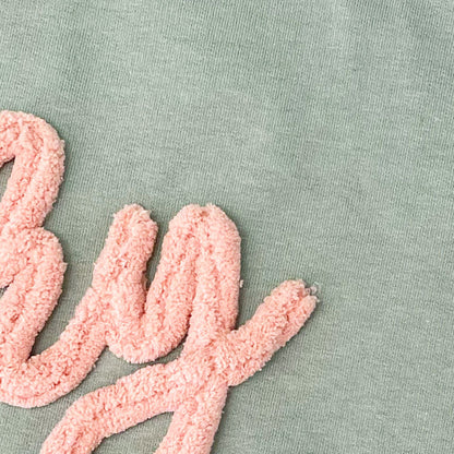 Christmas: Merry Chenillé Crewneck | Embroidered Yarn Sweatshirt