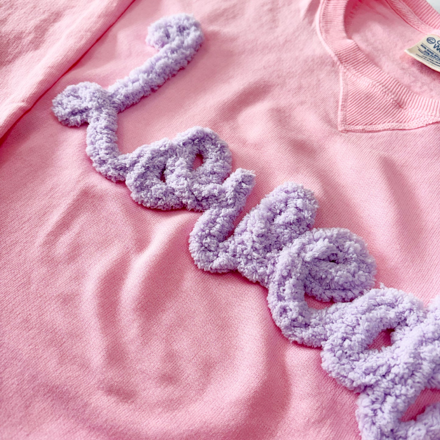 Valentine's Day | Loved Chenillé Crewneck | Embroidered Yarn Sweatshirt