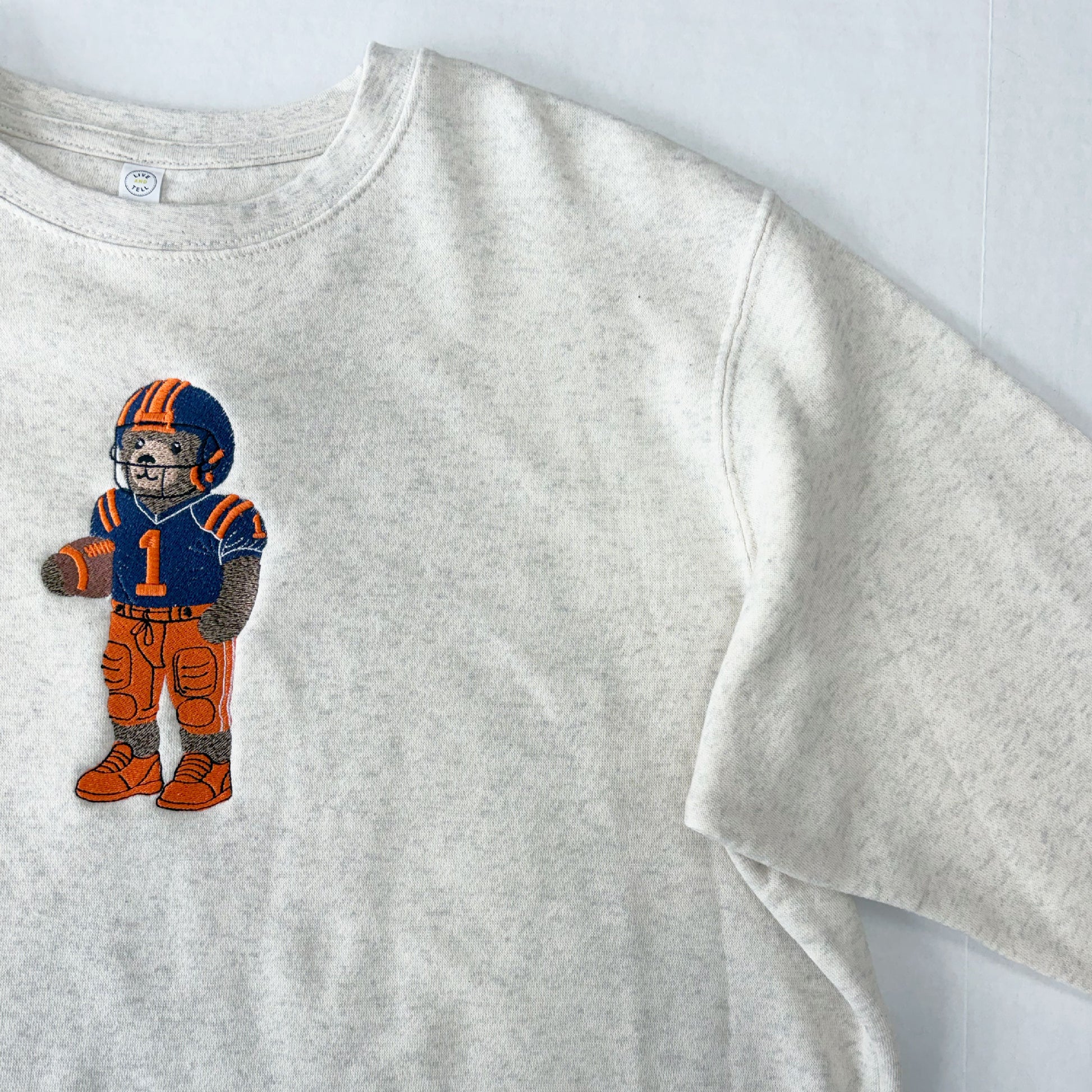 chicago bears teddy bear football embroidered sweatshirt for super bowl playoffs nfl